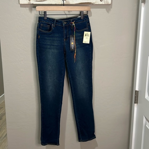 Lucky Brand Girls Jeans Zoe Jeggings Skinny Adjustable Waist Stretchy Comfy Blue - Picture 1 of 13